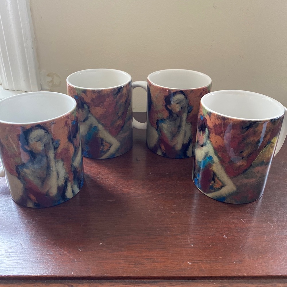 4 coffee mugs from the Philadelphia Museum of Art Edgar Degas Three Dancers 2003